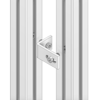 41-420-3 MODULAR SOLUTIONS GUARD UNIT FIXING ANGLE TOP LOCKING PLATE ON REMOVABLE PANELS 40MM X 30MM X 52.5MM